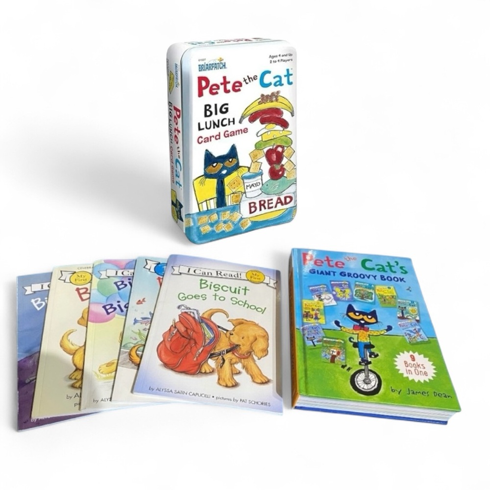 Host Pick- I Can Read- 14 books - Pete the Cat- Biscuit - Pete the Cat Card Game